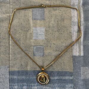 Stainless Steel Gold Serenity Prayer Pendant Necklace